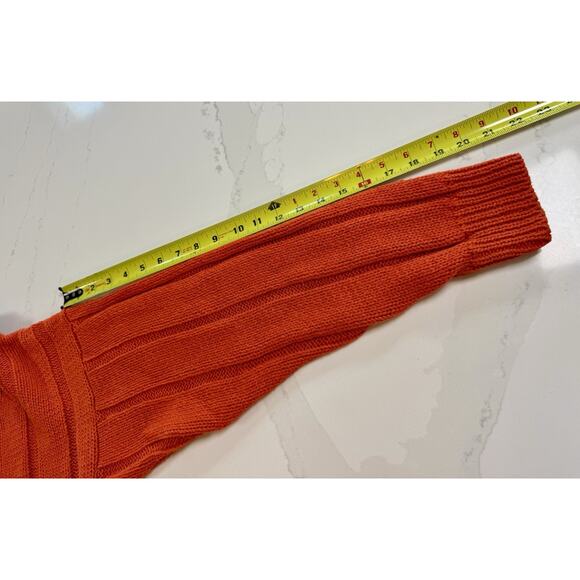 Vintage 80s-90s Body Equip Cricket Tennis Sweater Orange Blue White V-Neck Large - Picture 7 of 12